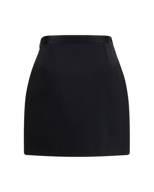 Versace Black Wool Mini Skirt