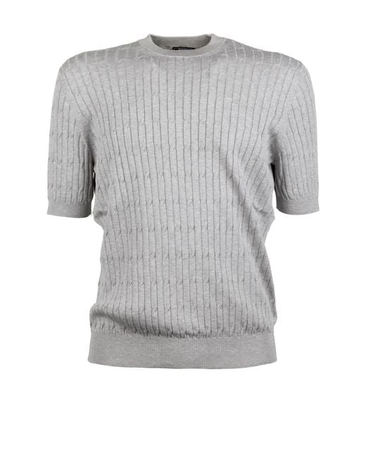 Peserico Gray T-Shirts And Polos for men