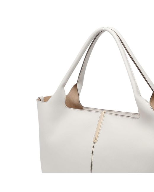 Tod's White Small-Medium Leather Shopping Bag