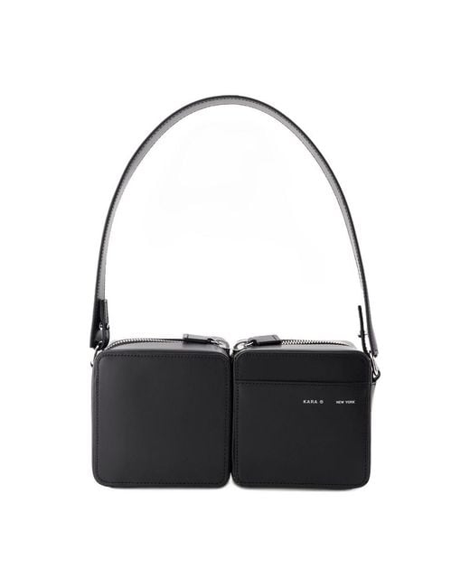 Kara Black Hobo Stacked Bag