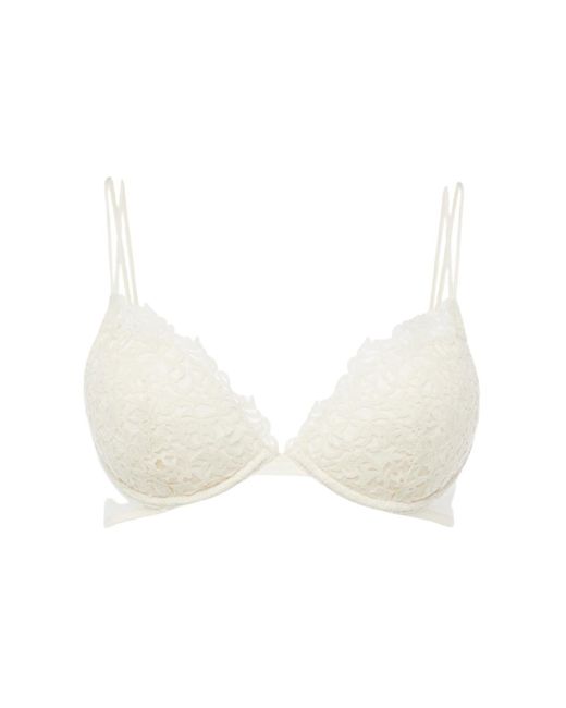 La Perla White Off- Macramé Push-Up Bra Lpd906397 Clothing