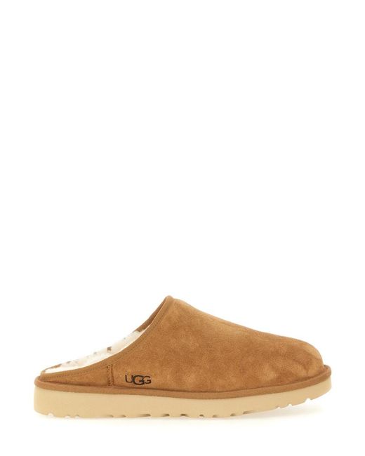 Ugg Brown Slip-On Shoes Classic Leather for men