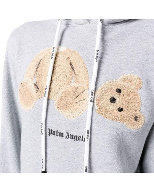 Palm Angels White Bear Hoodie Sweatshirt