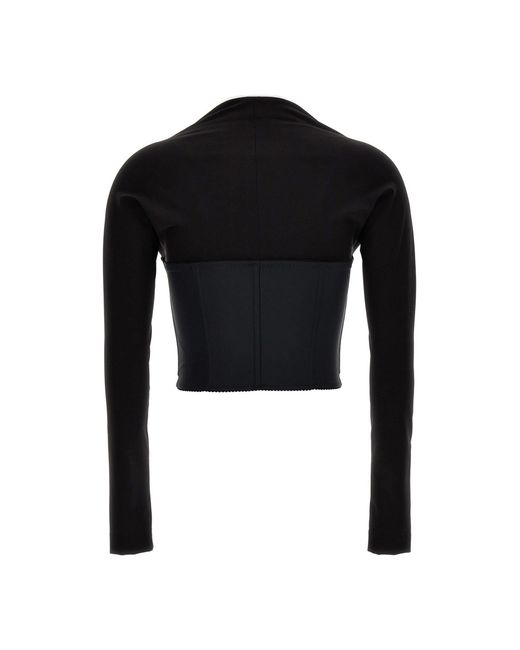 Dolce & Gabbana Black Layered-Shirt Corset