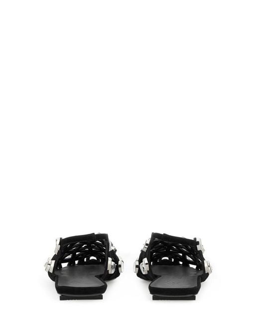 The Attico White Dancer Grid Shoes Goat Leather