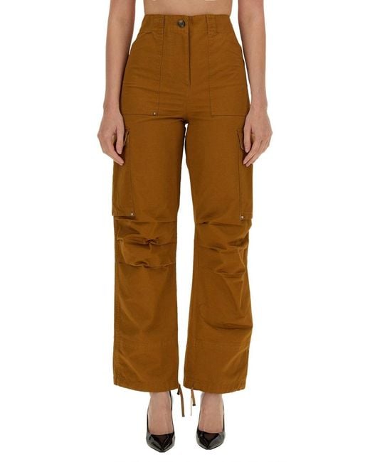 Rabanne Brown Cotton Pants Trousers