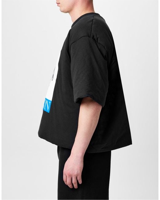 Heron Preston Black Heron Bird Painted Logo Padded T-Shirt for men