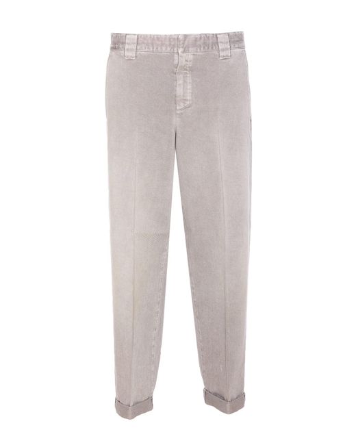 Golden Goose Deluxe Brand Gray Trousers for men