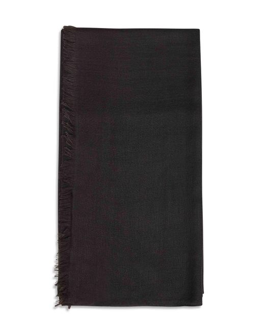 Brunello Cucinelli Black Coffee Cashmere And Silk Scarf