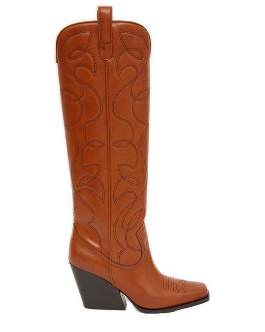 Stella McCartney Brown Cowboy Cloudy Slip-On Boots