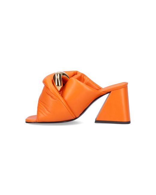J.W. Anderson Orange Chain Twist Sandals