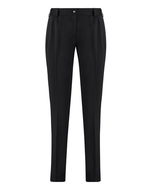 Dolce & Gabbana Black Stretch Gabardine Trousers