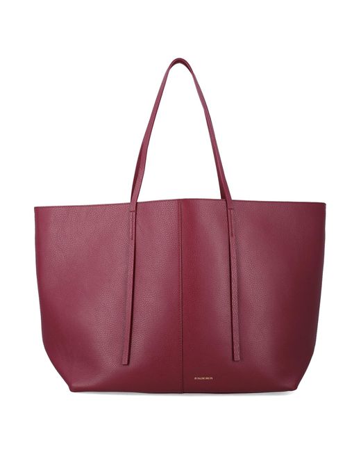 By Malene Birger Purple Abilla Leather Tote Bag