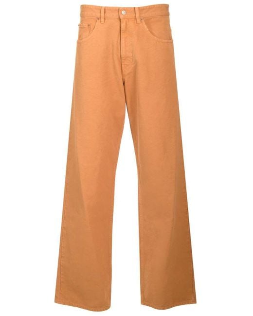 MM6 by Maison Martin Margiela Orange 5-Pocket Wide Leg Jeans for men