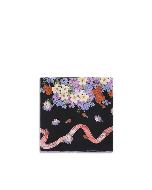 Dolce & Gabbana Blue Silk Scarf