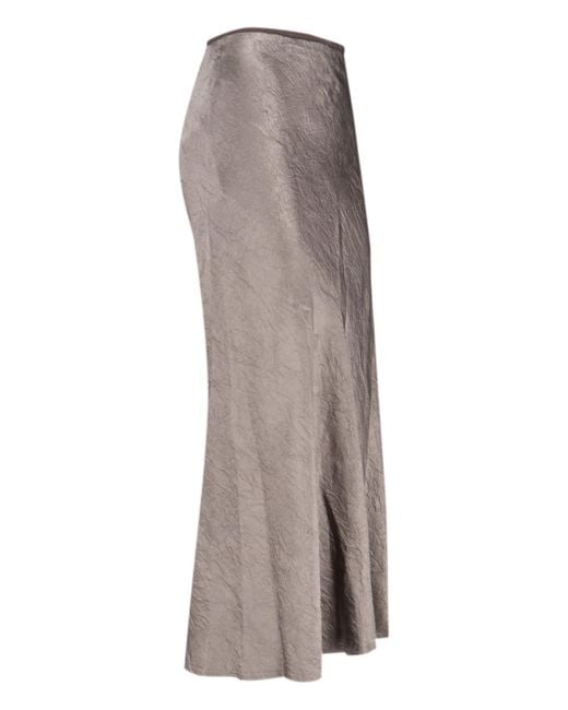 Maison Margiela Gray Satin Midi Skirt