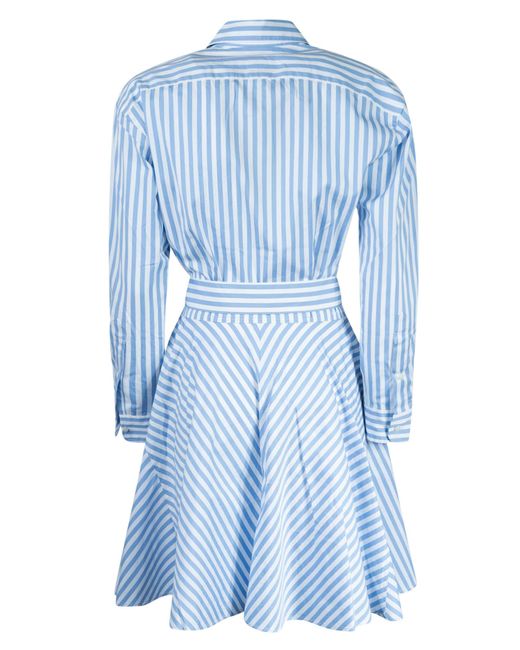 Ralph Lauren Blue Stripe Print Dress