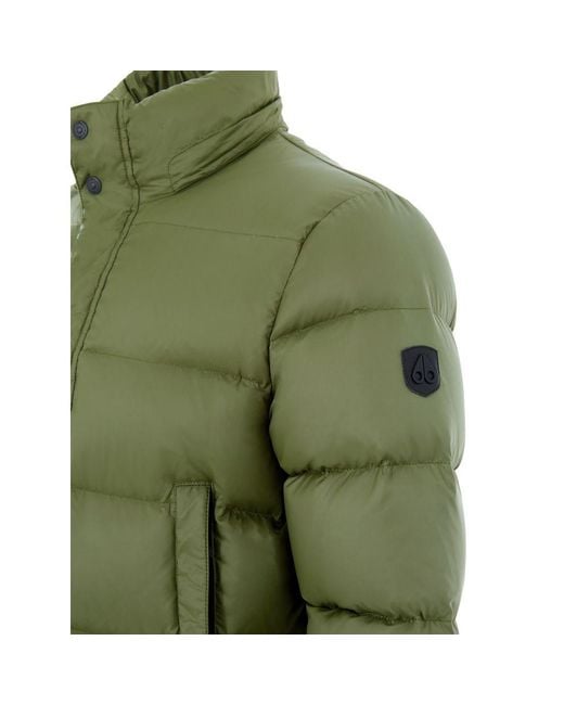 Moose Knuckles Green Nylon Coat Clothing for men