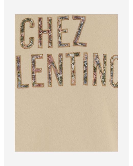 Valentino Natural Cotton Sweatshirt With Logo