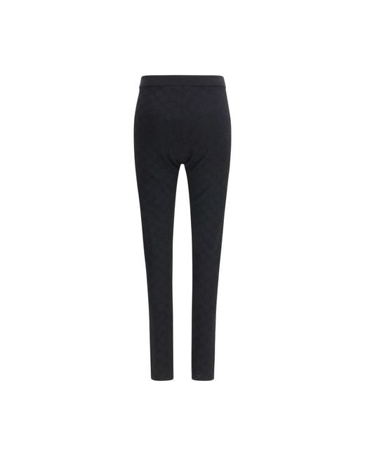 Gucci Blue Viscose Leggings Clothing