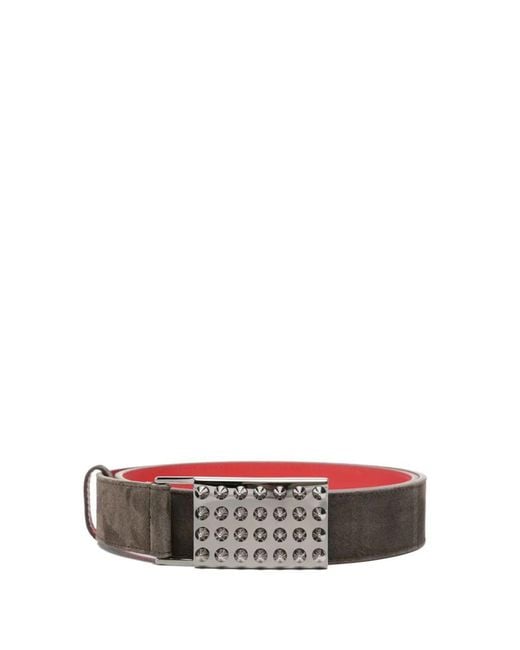 Christian Louboutin White Louboutin Belts for men