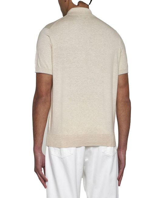 Brunello Cucinelli Natural T-shirts And Polos for men