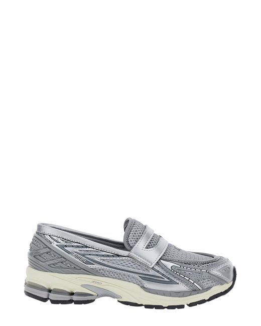 New Balance White Sneakers Lifestyle With Rubber Sole