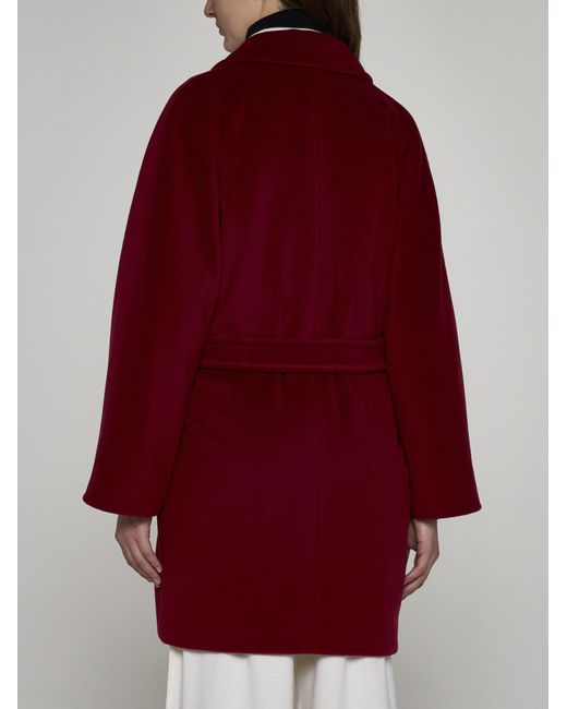 Max Mara Addurre Wool And Cashmere Coat in Red Lyst UK