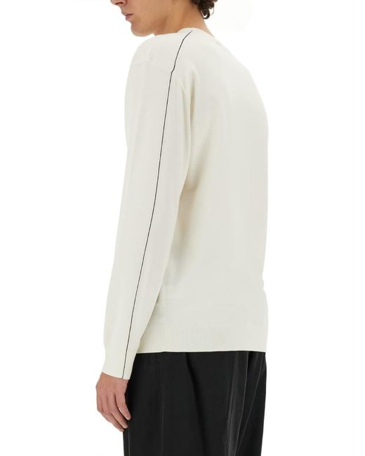 Helmut Lang White Jersey With Logo for men