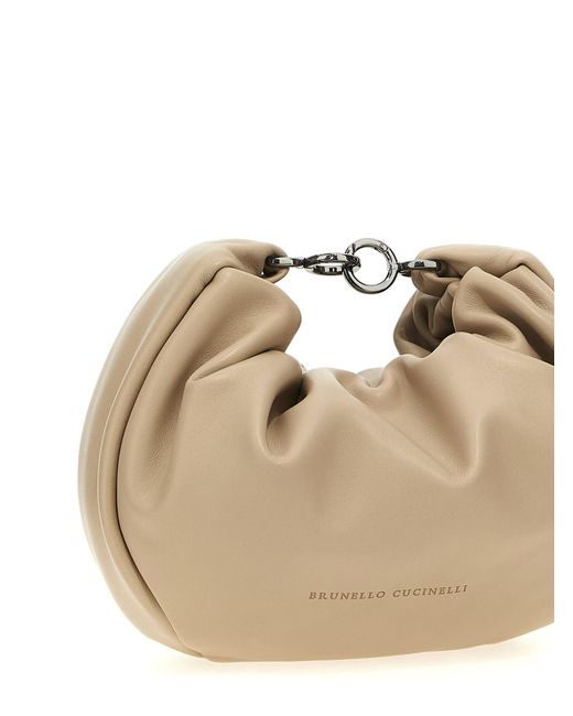 Brunello Cucinelli Natural 'Hobo Brioche' Crossbody Bag