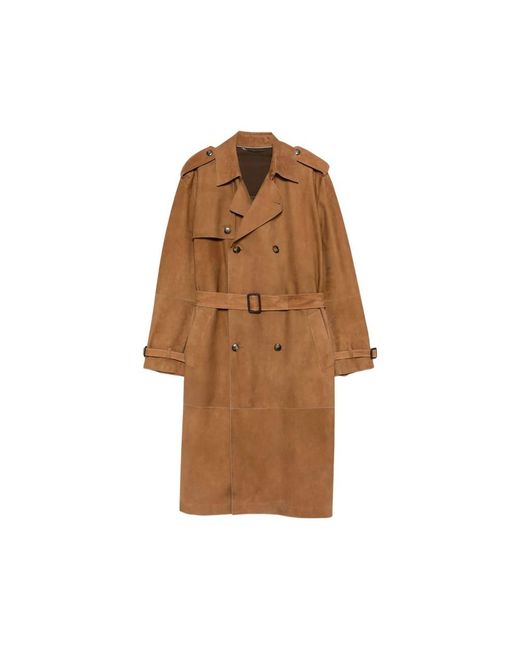 Canali Brown Trench Coats for men