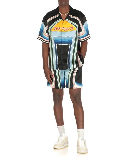 Casablanca Blue Casual Shorts for men