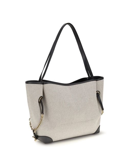Chloé White Clover Tote Bag Canvas Cotton Shoulder