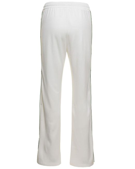 Gucci Gray Tennis Club Jogger Pants With Snap Buttons And Web Detail