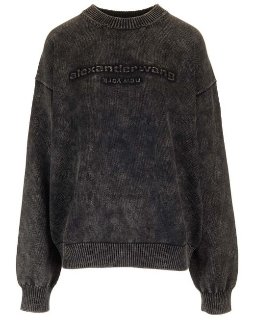 Alexander Wang Black Terrycloth Sweatshirt