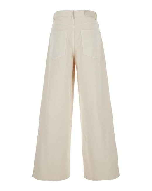 Brunello Cucinelli White Wide Jeans