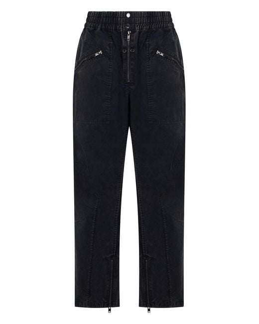 Isabel Marant Blue Track Pants With Zips Cotton for men