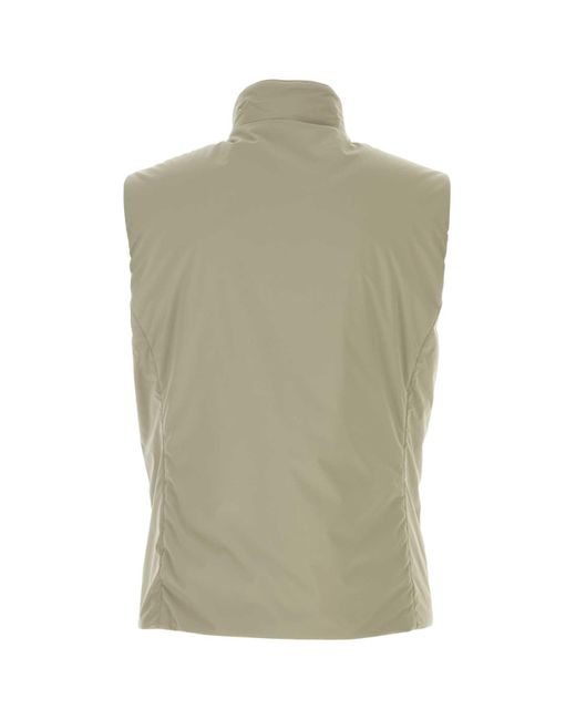 Moorer Green Sand Polyester Senio Sleeveless Jacket for men