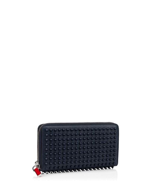 Christian Louboutin Leather Wallet With Studs in Navy (Blue) for ...