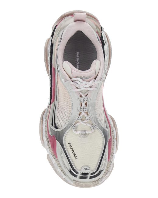 Balenciaga White Sneakers Triple S 2 Gradient Mesh Polyurethane Trainers