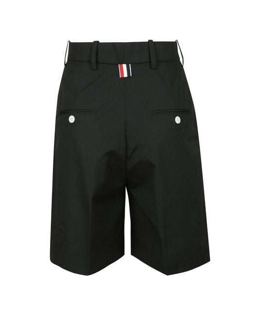 Thom Browne Black High-Waisted Thigh-Length Shorts