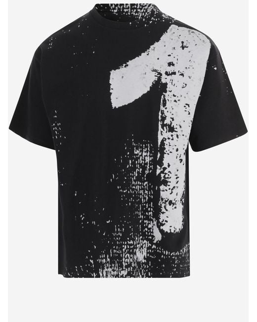 Maison Margiela Black Cotton T-Shirt 10 Print for men