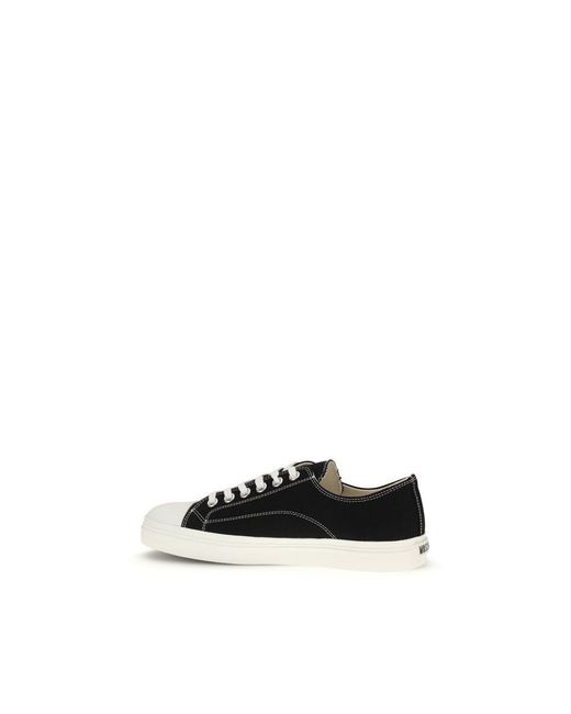 Moschino Black Cotton Low Top Sneakers for men