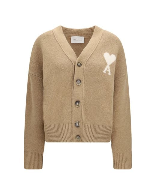 AMI Natural Ami De Coeur Cardigan Alpaca