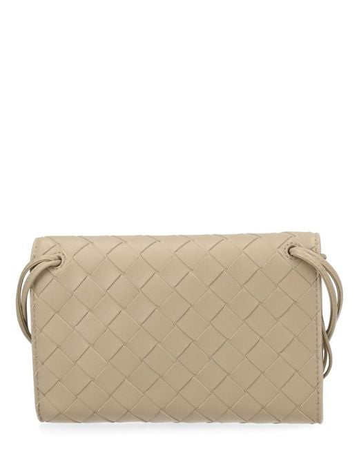 Bottega Veneta Natural Pochette Andiamo Leather Lamb Clutch Bags