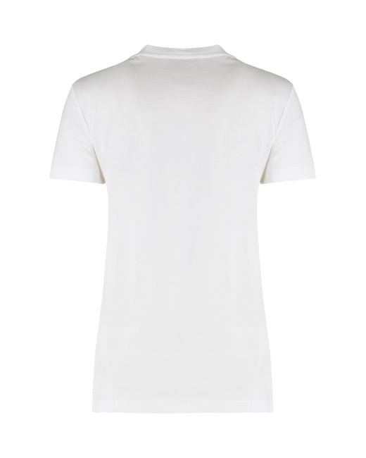 Max Mara White Crew-Neck T-Shirt Giovane Cotton T-Shirts & Jerseys