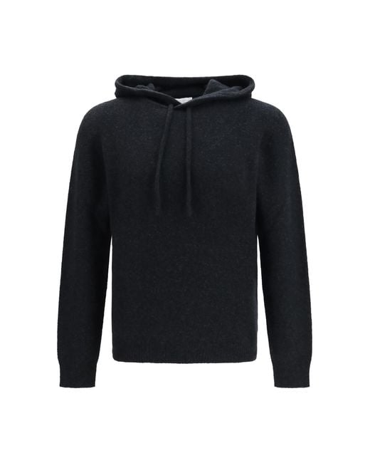 Roberto Collina Blue Hooded Sweater for men