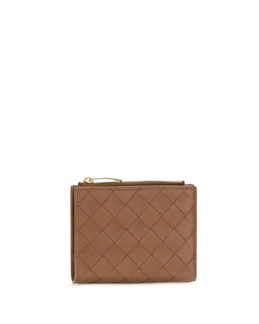 Bottega Veneta Brown Wallet Intrecciato Lambskin & Purses