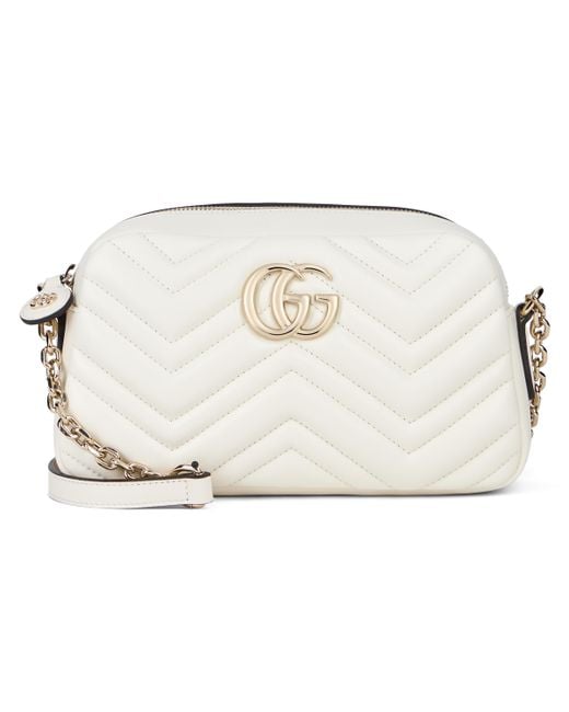Gucci Natural Camera Bag Marmont Leather Lambskin Shoulder