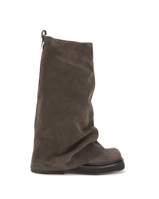 The Attico Brown Robin Boots Calf Leather Bos Taurus